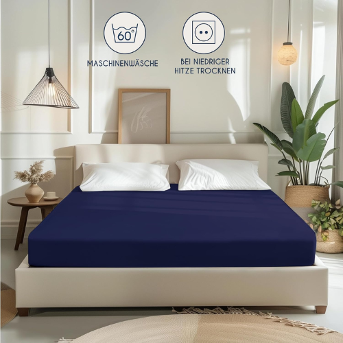 Elastic Cotton Fitted Sheet 160x200x30 cm