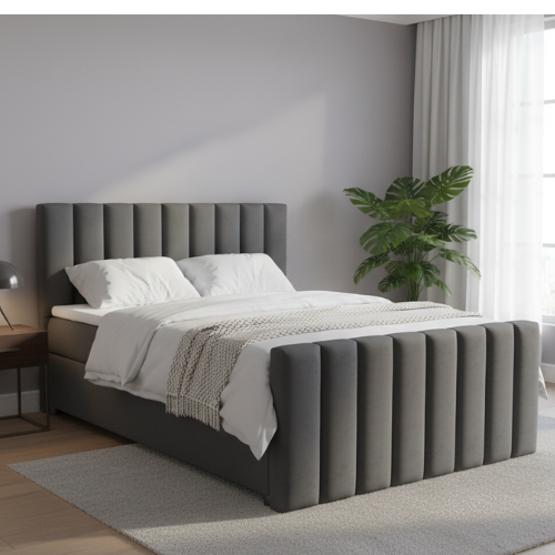 Boxspringbett mit Bettkasten, Matratze & Topper