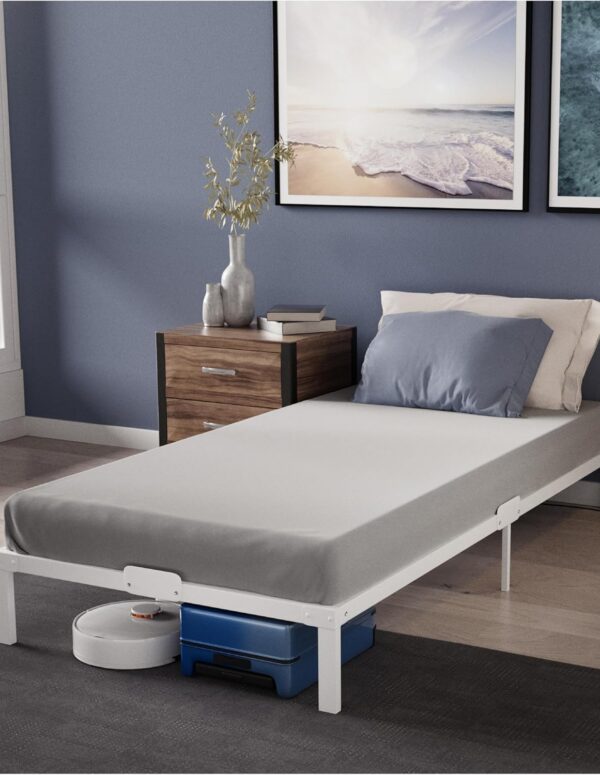 Metallbett 90x200 mit Lattenrost und Stauraum