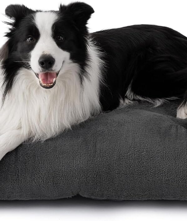 Waschbares XL Hundebett 104x69 cm grau rutschfest