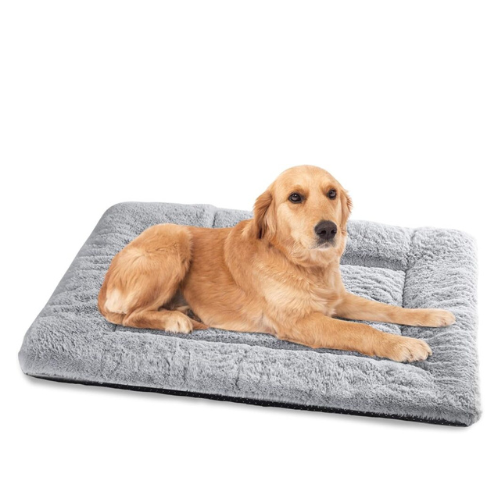 Hundebett 106x71 cm weich waschbar rutschfest Grau