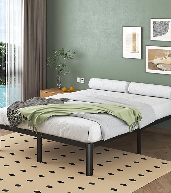 Metallbett 160x200 cm Schwarz mit Lattenrost