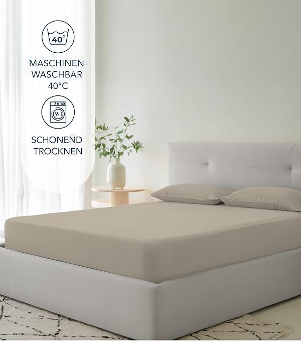 Spannbettlaken 200x200 cm Mikrofaser 35 cm tief