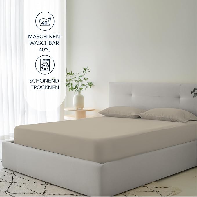 Spannbettlaken 200x200 cm Mikrofaser 35 cm tief