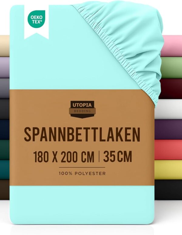 Gebürstetes Mikrofaser-Spannbettlaken mit extra tiefen Ecken