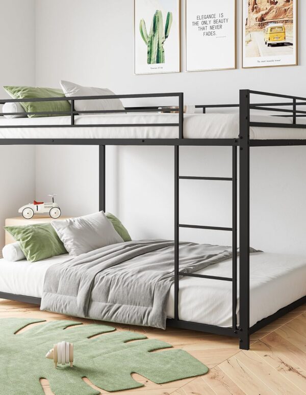 Metall Etagenbett 140x200 cm Schwarz Mit Lattenrost