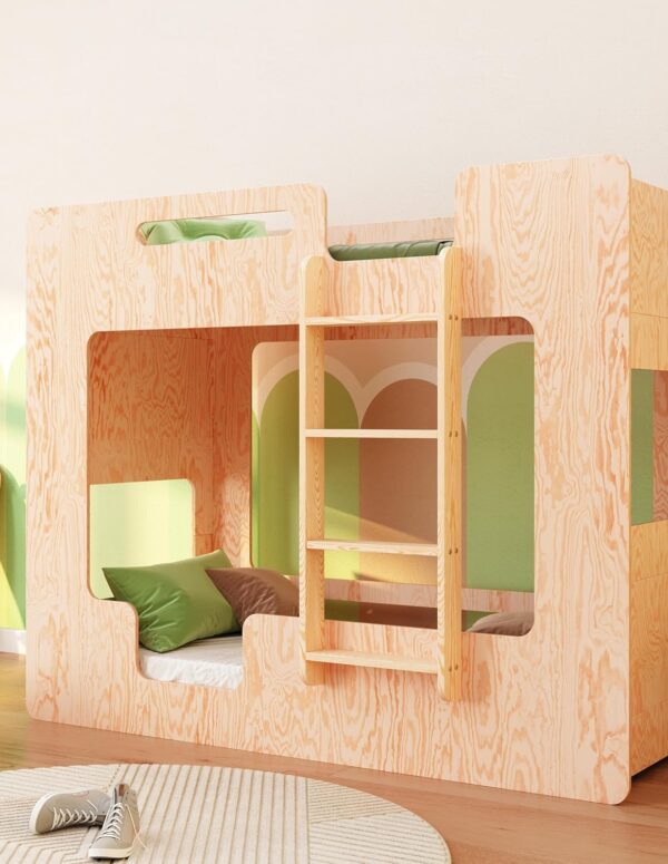 Etagenbett 90x200 cm mit Rausfallschutz