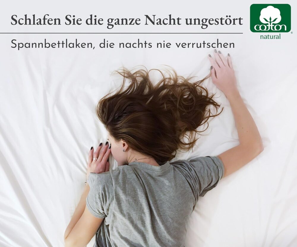 BEDS FOR SALE - Spannbettlaken Baumwolle 160x200 cm Dunkelgrau – Weiches Spannbetttuch in Hotelqualität mit Tiefen Taschen und Kopf- und Fußanhängern – Bild 5