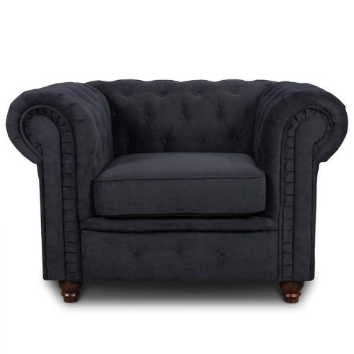 Eleganter Loungesessel mit Holzfüßen, glamouröses Design