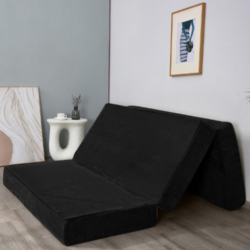 Faltbare Cord-Matratze 10cm mit waschbarem Bezug