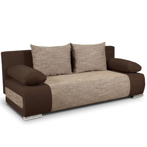 "Schlafsofa mit Bettkasten – Schwarz, Modern"