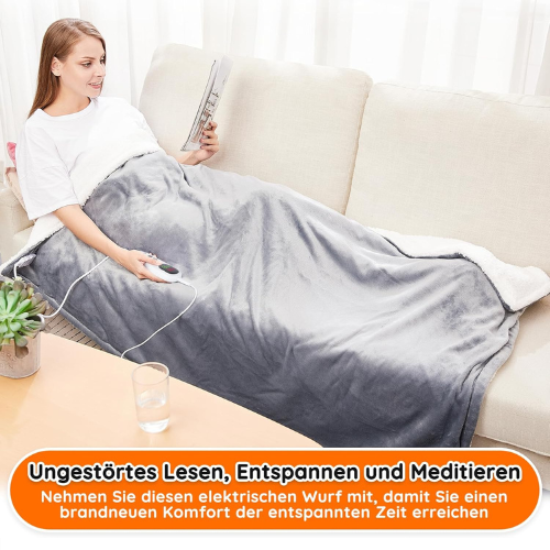 Heizdecke mit Abschaltautomatik, 10 Stufen & Schutz