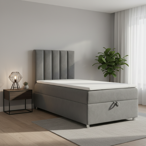 Boxspringbett mit Bettkasten, Matratze & Topper