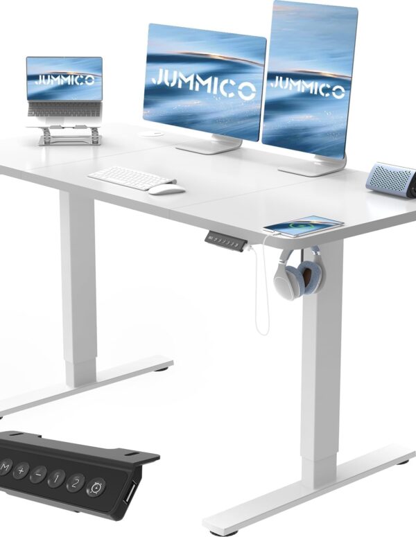 Elektrisch höhenverstellbarer Schreibtisch 120x60 cm