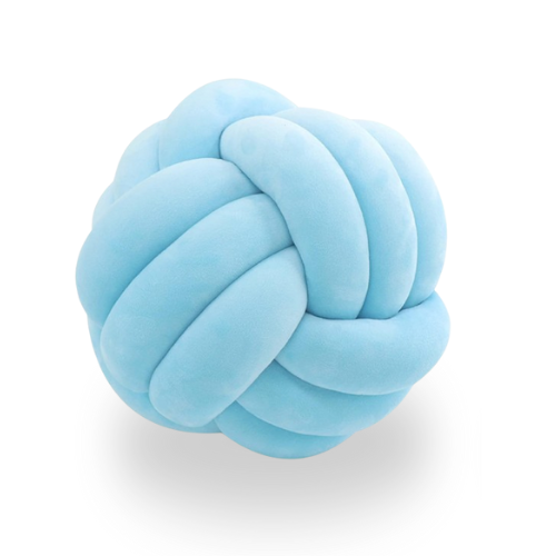 Geknotetes Plüsch-Kissen Handgefertigt