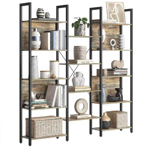 Bücherregal Standregal 14 Ablagen Metall Industrie Design