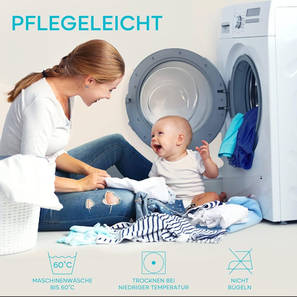 Matratzenschoner 180x200 cm Wasserdicht & Atmungsaktiv – Oeko-TEX Zertifiziert aus Baumwolle mit 4 Eckgummis – Bild 4