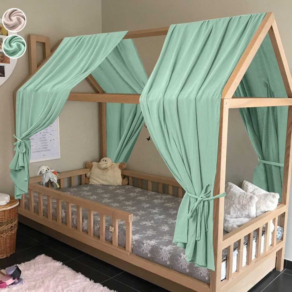 Hausbett Himmel Musselin Kinderzimmer