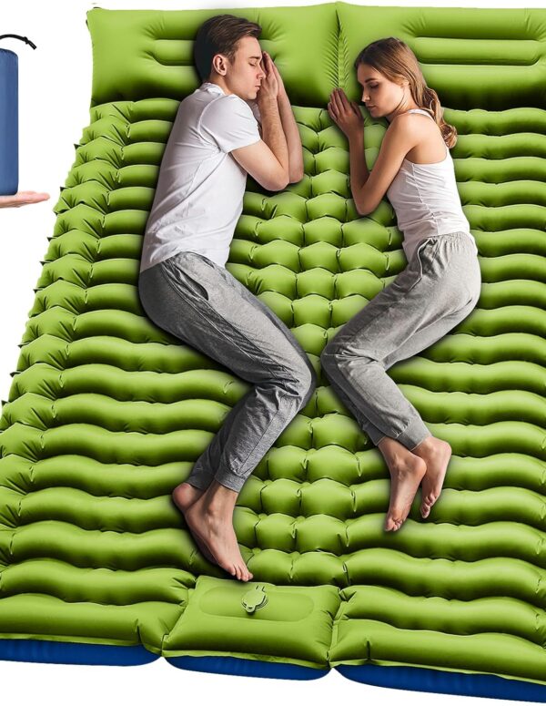 Doppel-Luftmatratze mit Fußpumpe
