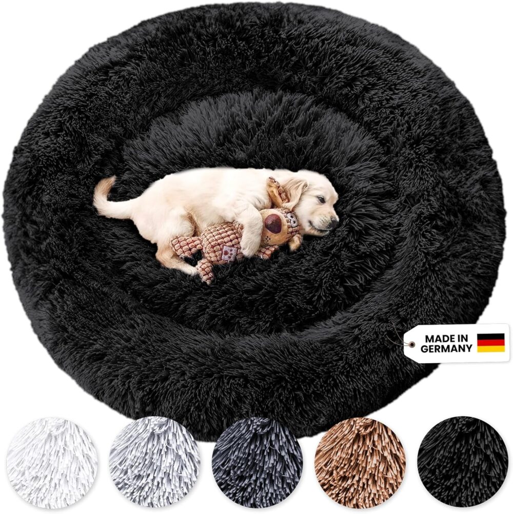 Hundebett Fluffy Wolke - Waschbarer Bezug, Flauschiges Hundekissen für Große, Mittelgroße & Kleine Hunde | Komfortabler Hundekorb