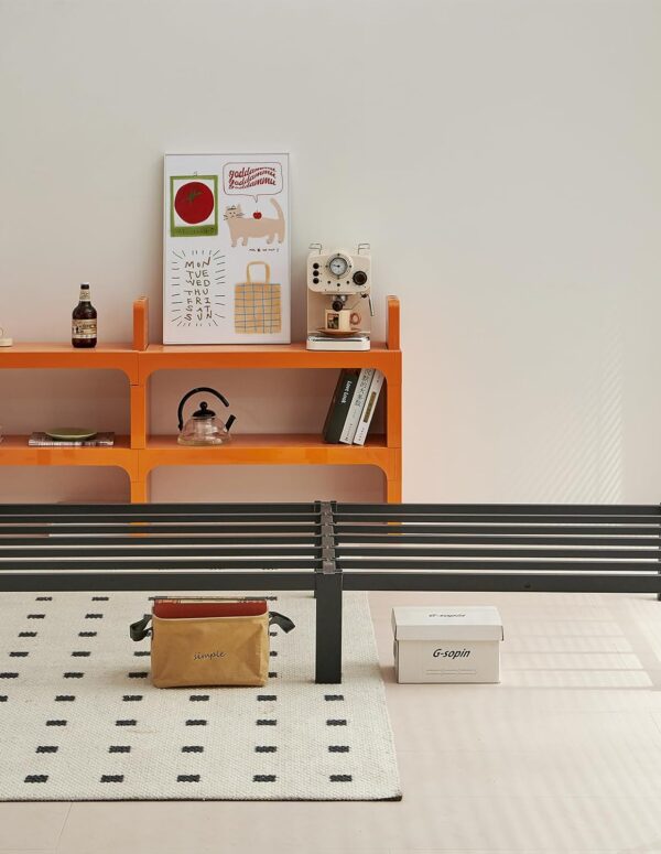 Plattform-Bettrahmen 90x190 cm Metall Schwarz