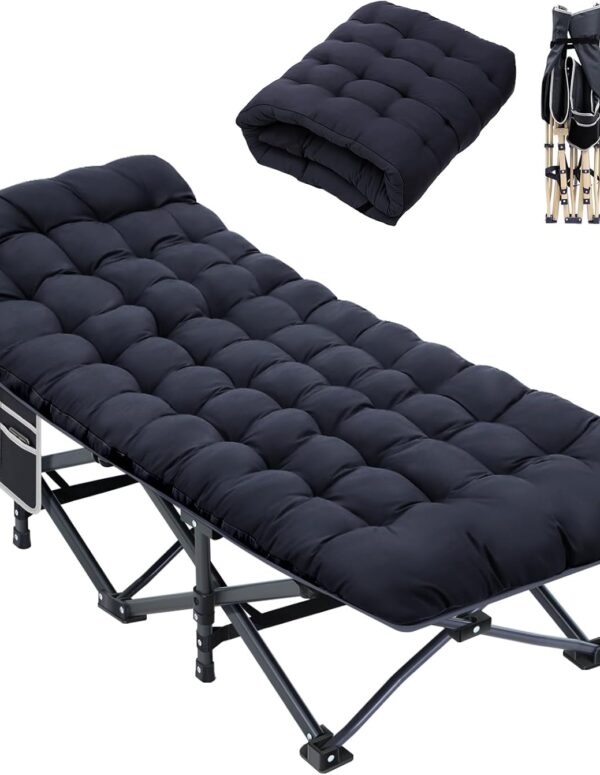 Feldbett mit Matratze 71 cm – Klappbares Campingbett