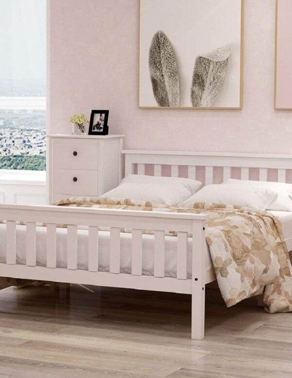 Massivholz Doppelbett 140x200 cm mit Lattenrost