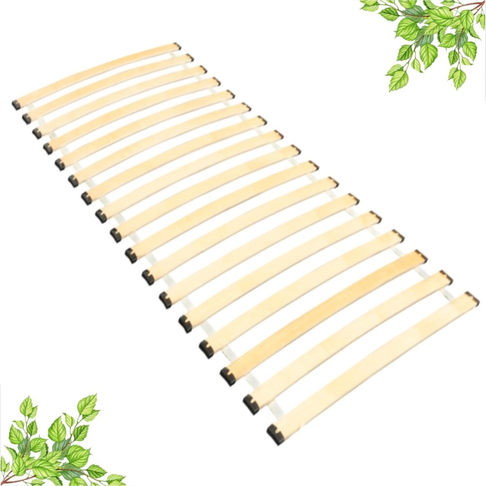 Rollrost 90x200cm: 18 Flexible Latten für optimale Unterstützung, Geräuscharme Konstruktion mit Dämpfungspads, Solider und Stabiler Lattenrost, Einfache Montage, Belastbarkeit bis 145kg.
