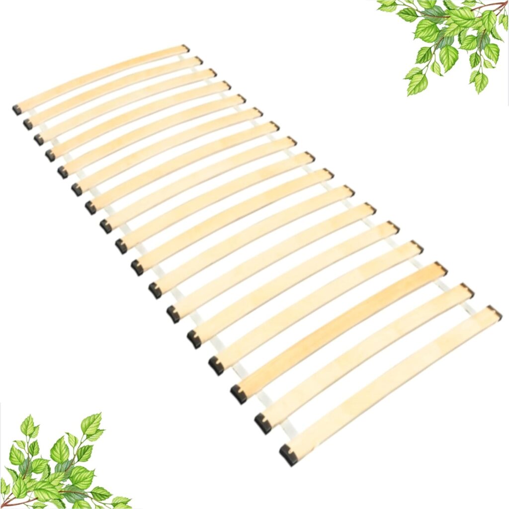 Rollrost 90x200cm: 18 Flexible Latten für optimale Unterstützung, Geräuscharme Konstruktion mit Dämpfungspads, Solider und Stabiler Lattenrost, Einfache Montage, Belastbarkeit bis 145kg.