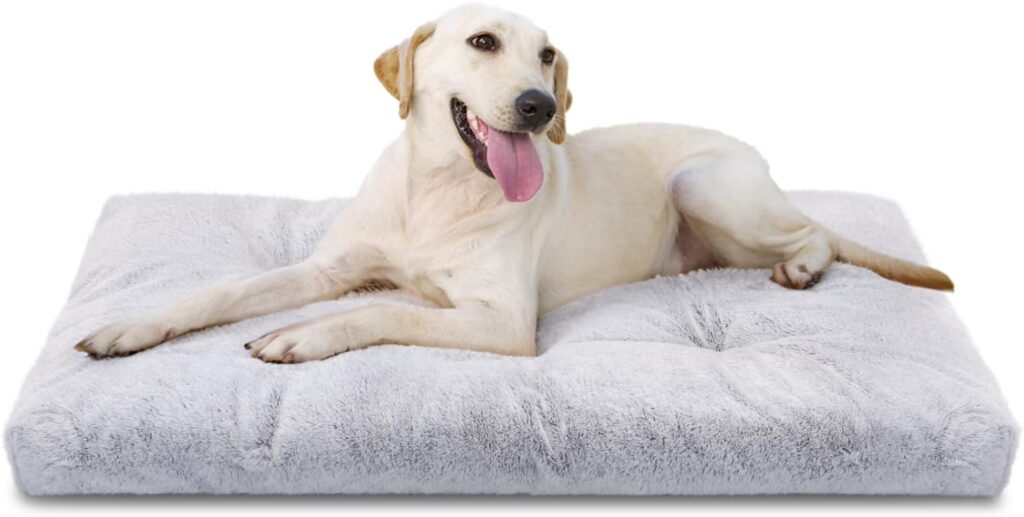 Hundebett: Waschbares XXL Hundebett (110x73x10 cm) für große Hunde – super weiches und flauschiges Anti-Angst Hundekissen mit rutschfestem Boden und Hundematte.