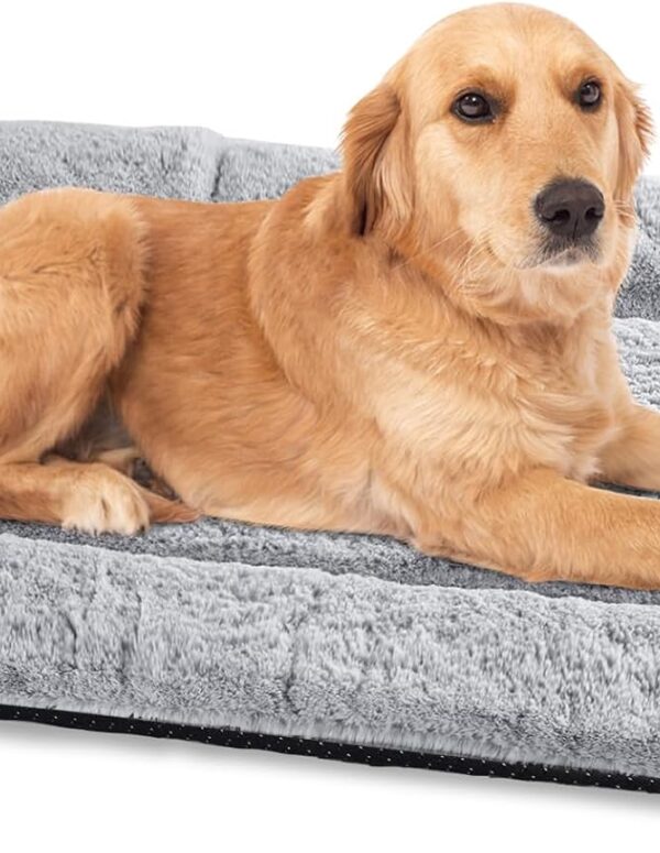Hundebett 106x71 cm weich waschbar rutschfest Grau