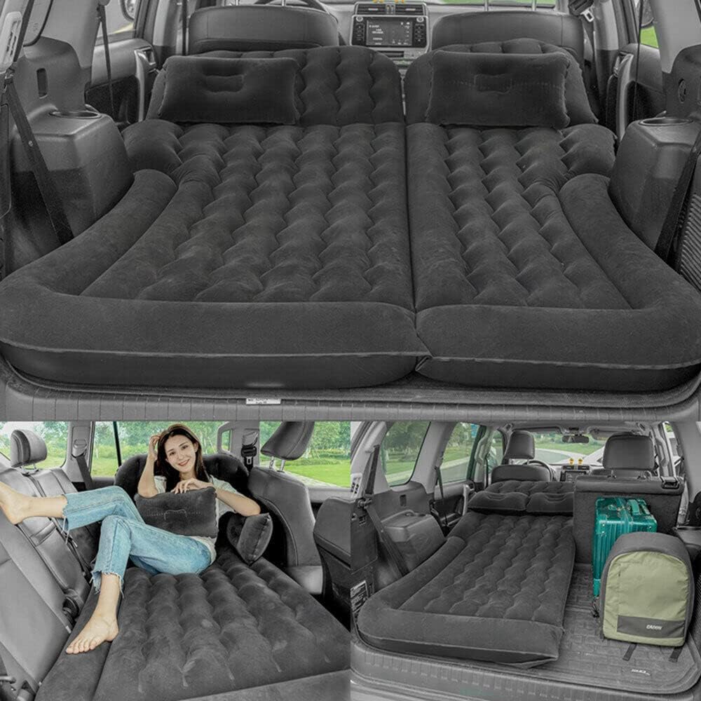 Auto-Matratze (170×120 cm): SUV-Luftmatratze mit Pumpe & 2 Kissen für Reisen & Camping