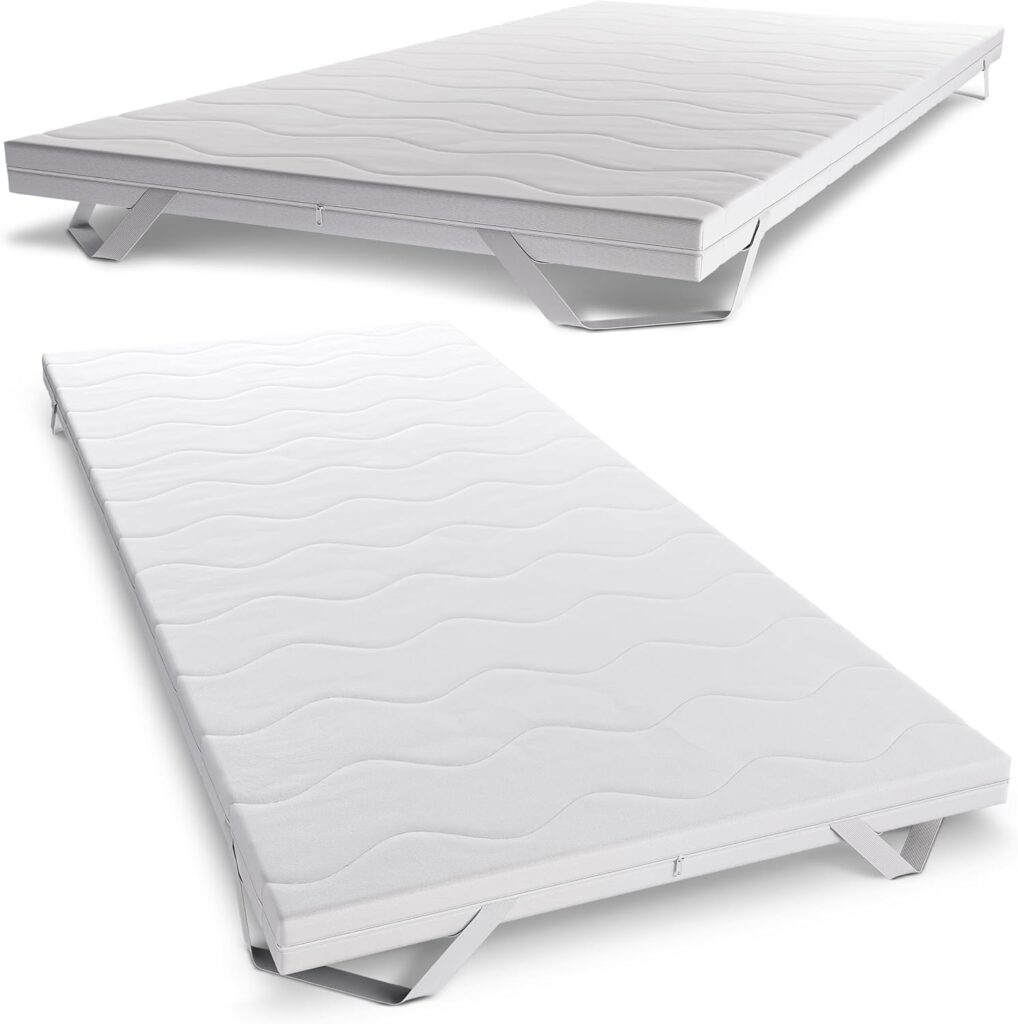 Matratzentopper 120×200 cm: 5 cm hoher, atmungsaktiver & pflegeleichter Bett-Topper für erhöhten Schlafkomfort