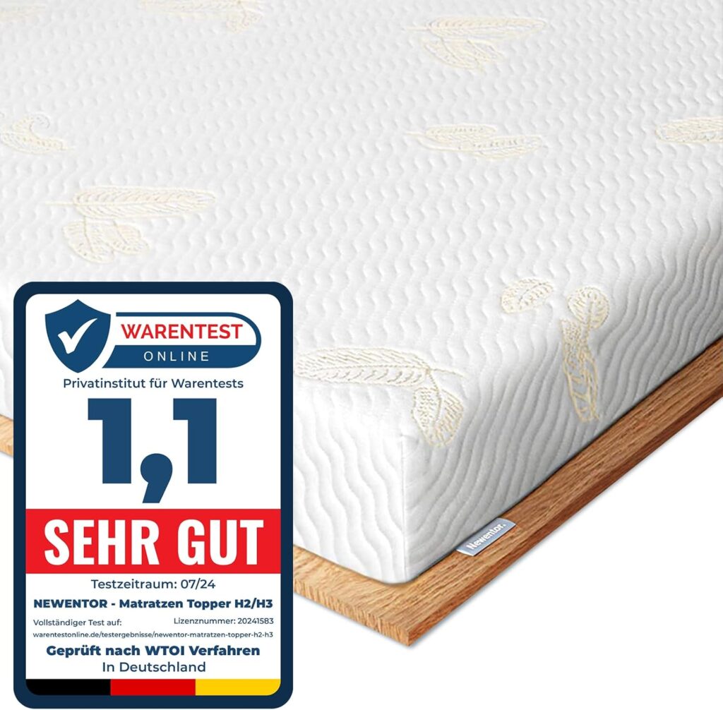Luxus-Matratzentopper 180x200cm: 7 cm hoher Gelschaum für Boxspringbett & Schlafsofa – Optimale H2/H3 Härte für erholsamen Schlaf