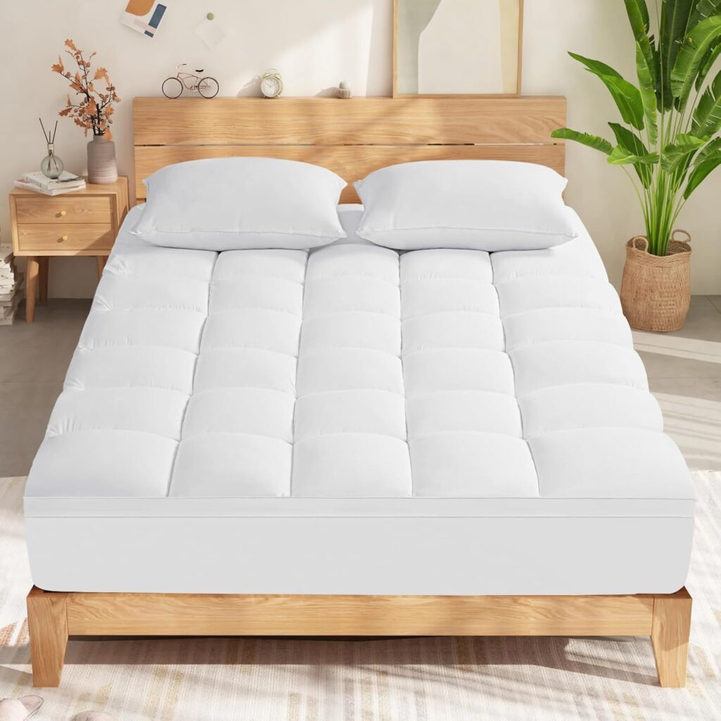 Dicker Matratzentopper 140x200cm (5 cm hoch): Weicher Microfaser-Matratzenschoner mit tiefen Taschen – Atmungsaktiv & Waschbar