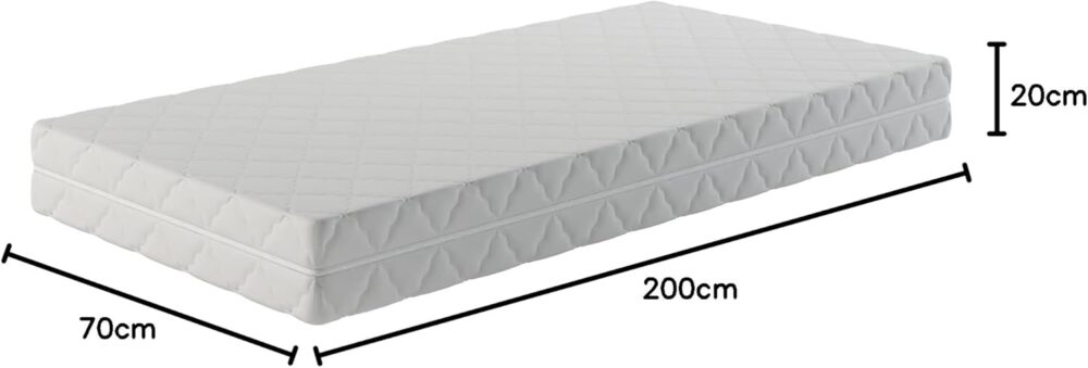 Federkernmatratze 70x200 cm H3 7-Zonen Komfort – Bild 2