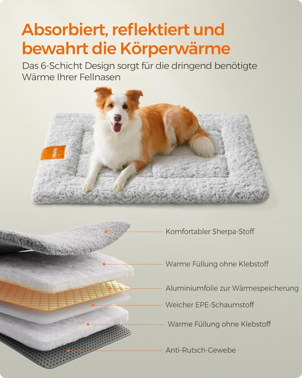 Hundedecke Haustierdecke für Hunde Katzen 90x65 cm L Rutschfest Waschbar Grau – Bild 2