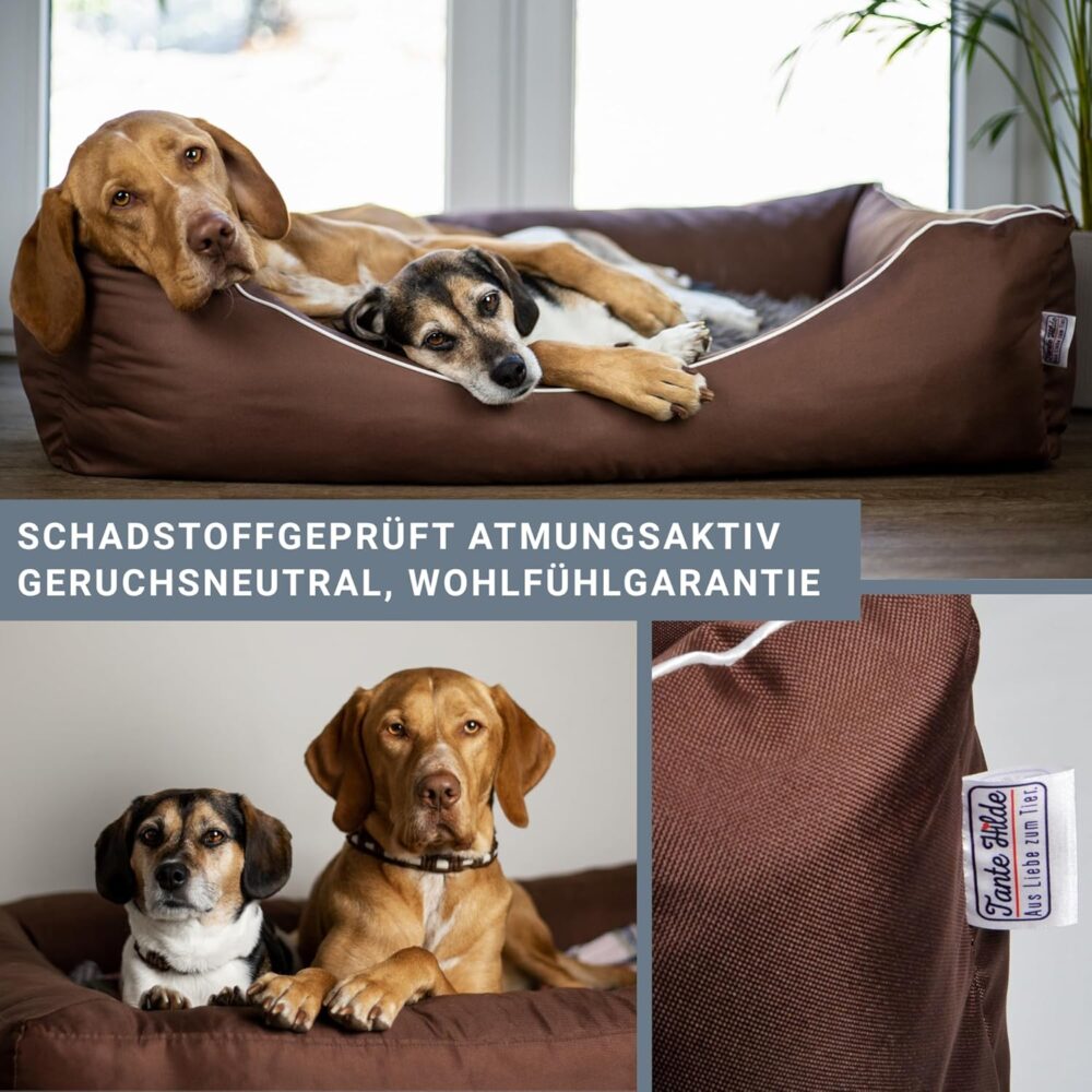 Hundebett XXL 100x80x25 cm Blau, Waschbar & Robust, Gemütlicher Hundekorb für mittelgroße Hunde – Bild 4