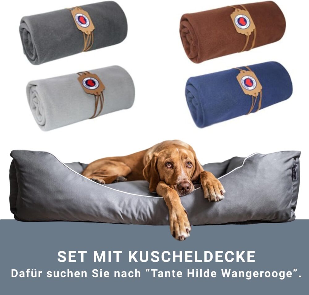 Hundebett XXL 100x80x25 cm Blau, Waschbar & Robust, Gemütlicher Hundekorb für mittelgroße Hunde – Bild 6