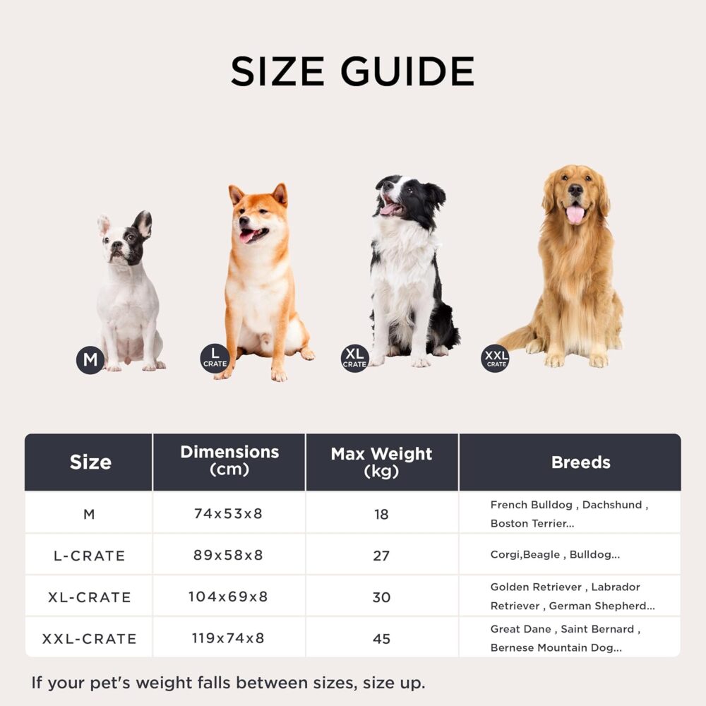 Waschbares XL Hundebett 104x69 cm grau rutschfest – Bild 6