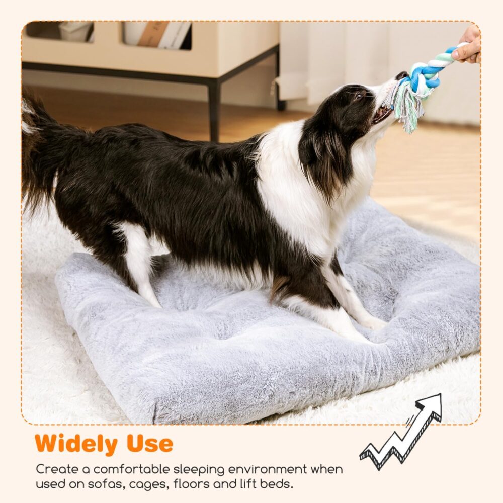 Hundebett: Waschbares XXL Hundebett (110x73x10 cm) für große Hunde – super weiches und flauschiges Anti-Angst Hundekissen mit rutschfestem Boden und Hundematte. – Bild 7