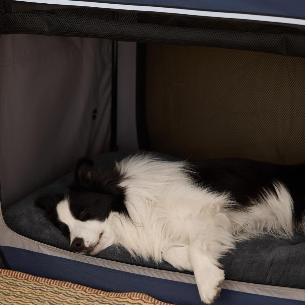 Waschbares XL Hundebett 104x69 cm grau rutschfest – Bild 8