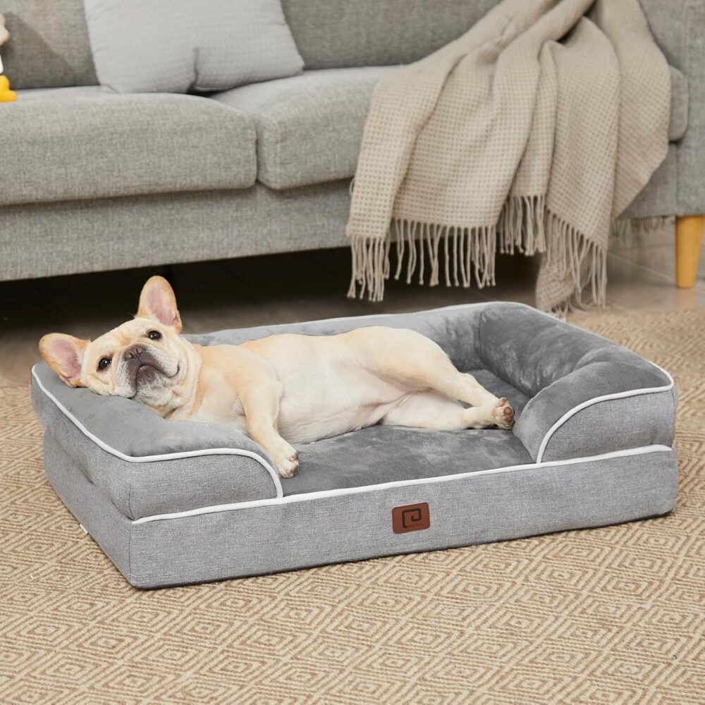 Orthopädisches Hundebett für große Hunde – Memory Foam Hundekorb, Waschbares wasserdichtes Hundesofa, Rutschfeste Hundecouch mit hohem Rand – Bild 3