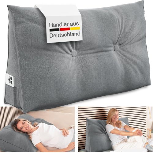 Dreieckiges Rückenkissen 90 cm – Lesekissen & Bezug