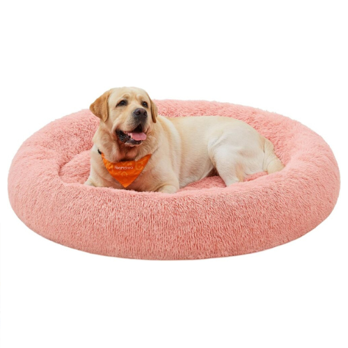 Flauschiges Hundebett/Donut Katzenbett 120 cm Rosa