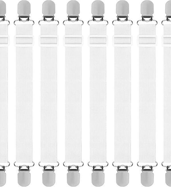 8er Set verstellbare elastische Bettlakenspanner