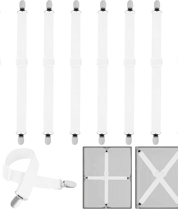 8er Set verstellbare Bettlakenspanner für Laken