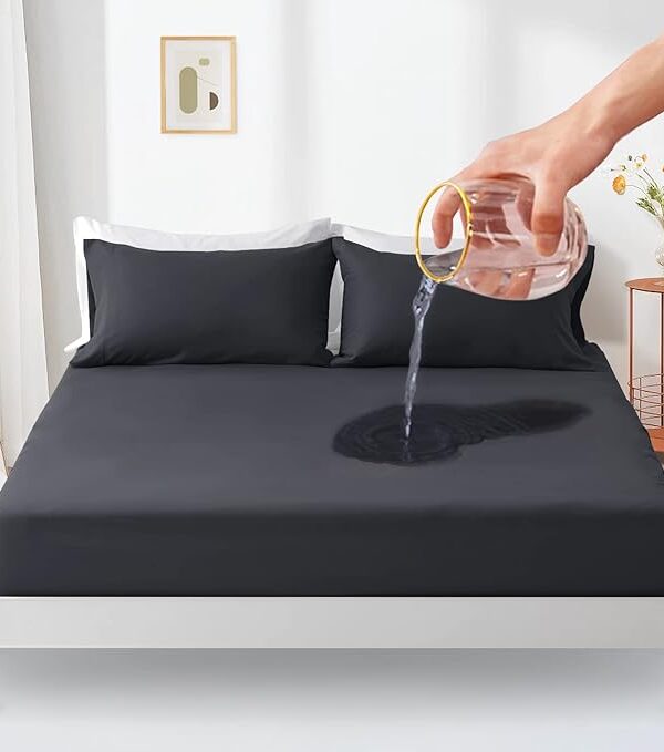 Wasserdichter Matratzenschoner 160x200 cm Grau