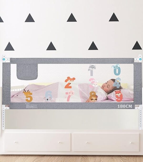 Rausfallschutz Kinderbett 180 cm höhenverstellbar