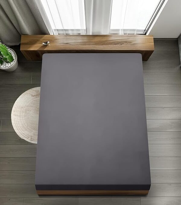 Spannbettlaken 180x200 cm Grau Mikrofaser